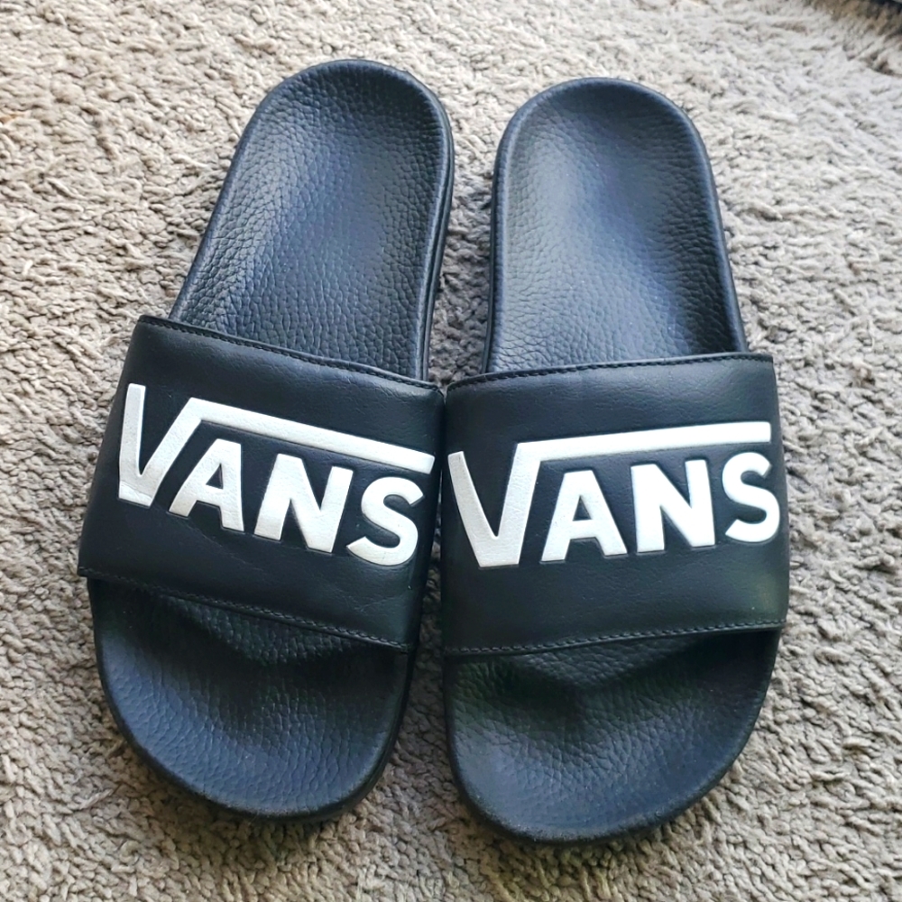 Gently Used - Vans Slides - Black - Women size 10